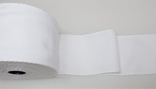 Aidaband weiß mit weißer Kante, 10 cm breit, Preis pro 50 cm