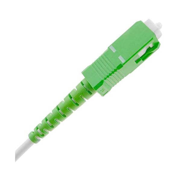 BeMatik - Cable de Fibra óptica SC/APC a SC/APC monomodo simplex 9/125 de 5 m OS2 Blanco - Image 5