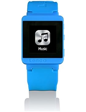 Bluetooth Sport Uhr Unisex Zeit Messer Digital Silikon Armband MP3Sportwatch-100-blau