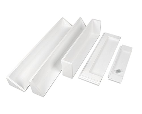 Deko Kamin Attrappe aus Holz Kaminkonsole Kaminumrandung Landhausstil in Weiß - 4