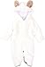 Arrowhunt Baby Toddler Winter Cute Bear Fleece Romper (White) (For 70CM/ 3-6 Months With Footies)