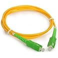 SuperShopperIndia Simplex Single Mode SC to SC Optical Fiber Patch Cord 9/125 Jumper Cable 5 Meters 15 ft (SC/APC - SC/APC)
