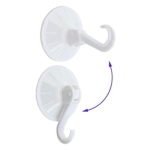 COM-FOUR® 8x Saughaken Saugnapf Haken Aufhänger mit Hebel bis 1 kg - 3