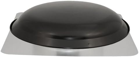 Cool Attic CX3000EEAMBL Power Attic Roof Mount Ventilator with 2.1-Amp PSC Motor and Steel Flange, Black Galvanized Steel Dome