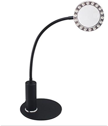 FACAIG Magnifying glass desk lamp LED green 3x (5x) Desktop Magnify gooseneck light table lamp USB green loading of Pearl jewelers threading nature lovers and amateurs used, B