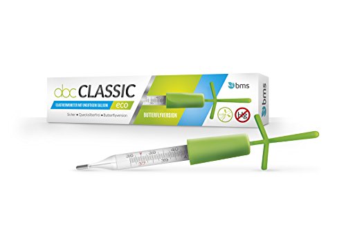 Preisvergleich Produktbild BMS Super Präzises Glasfieberthermometer mit innovativem, patentiertem Griff
