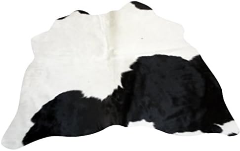 Cowhide Rug Small Black and White Pattern - 120 cm x 120 cm - Natural Leather Hide by Narbonne Leather Co - P03