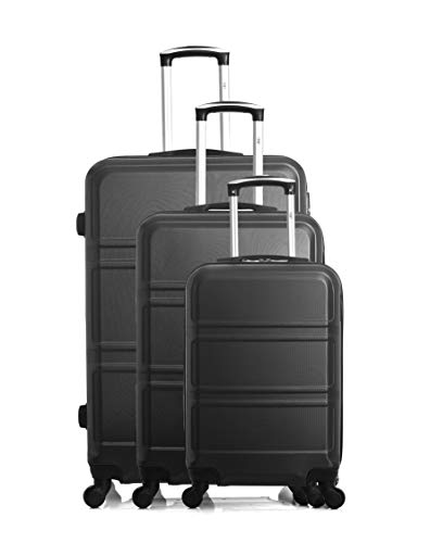 Hero Utah Set de Bagages, 70 cm, 196 litres, Noir Hero Utah Set de Bagages, 70 cm, 196 litres, Noir