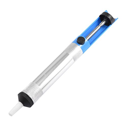 Sonline Blue Silver Tone Shell Desoldering Pump Solder Sucker Removal Irons Tool