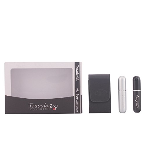 Travalo Classic Excel Perfume Atomiser Gift Set (2 x Travalo Sprays + Carry Case (Black)