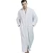 Produktbild Amphia - Flanell Bademantel - Fleece Herren Soft Tie Front Morgenmantel Robe Long Marks und Spencer Robe