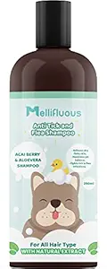 Mellifluous Herbal Anti Tick & Flea Pet Shampoo, Dryness & Itch Relief, Allergy Free, Aloe Vera Hair Cleanser for Dogs & Cats (250 ml (Pack of 1))