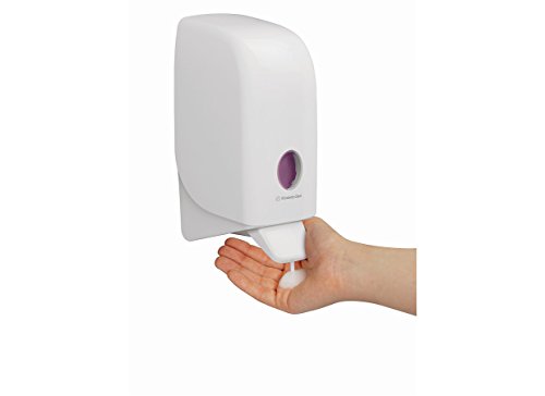 AQUARIUS 6948 Handreinigerspender (zeitgemäßem Design mit weißer reinigungsfreundlicher Hochglanzoberfläche) - 5