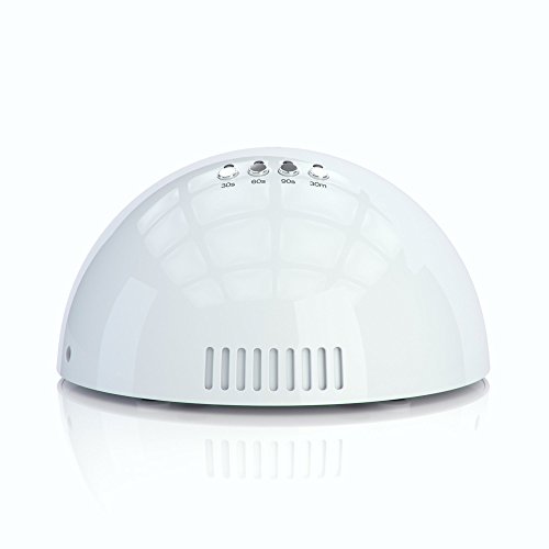 NailStar® Professioneller LED-Nageltrockner mit UV Nagellampe für Shellac und Gelnagellack Lichthärtegerät mit Timer, Tragbares Härtungsgerät für Maniküre, Aushärtungslampe für Fingernägel – weiß - 3