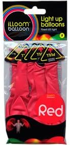 balloons - light up - red - pk 5.