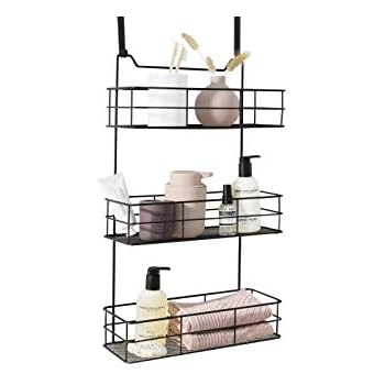 Relaxdays Hängeregal Chrom, Wandregal Badezimmer, Badregal Metall