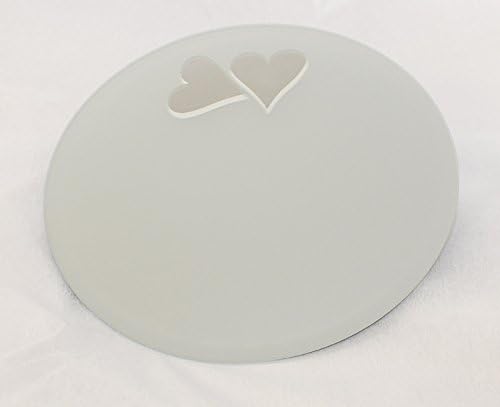 Round Mirror with Hearts Diameter 30 cm Satin