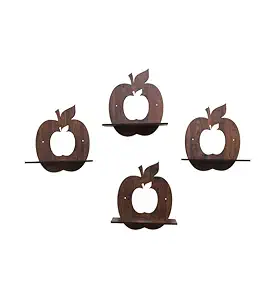 LOVERIA Handicraft Wooden Wall Rack Shelves for Living Room , Bedroom , Office , Kids Room and for Wall Decor and Home D?cor(Apple)