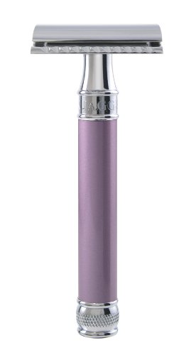 Edwin Jagger Amazon Exclusive Heather Pearlised Acrylic Handle Double Edge Safety Razor