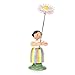 Produktbild Blumenmädchen mit Gänseblume, Figur aus Holz, 11 cm, von DREGENO SEIFFEN – Original erzgebirgische Handarbeit, stimmungsvolle Dekoration