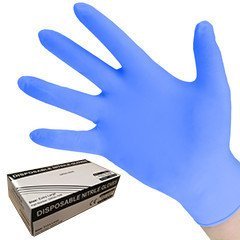 Blue Nitril Einweg-Schutzhandschuhe, 100 Stück, Größe L, XL oder rating, AQL 1,5