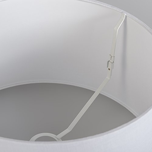 QAZQA Leinen Lampenschirm 40cm rund DS E27 leinen braungrau , Rund konisch Schirm Pendelleuchte, Schirm Stehleuchte, - 7