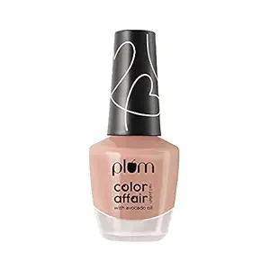 Plum Color Affair Nail Polish, 7-Free Formula, High Shine & Plump Finish, 100% Vegan & No Cruelty, Peaches n? Cream - 131, 11 ml