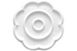 GARENERGIE Rosone Decorativo per Soffitti in Polistirolo Espanso | Stucco Decorativo in Finto Gesso Rosoni Lampadario e Parete in Polistirolo Ø54 cm