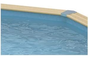UBBINK Liner pour piscine bois hexagonale 4,10 x h1,20m Liner bleu