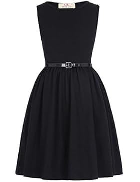 GRACE KARIN Aermellos A-linie Prinzessin Maedchen Kleid Partykleid