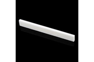 Musiclily Sillet Chevalet Brut Guitare en Os Bone Nuts Matériel Non Entaillé pour Guitare Acoustique Classique, 80x3x10mm (2 pièces)