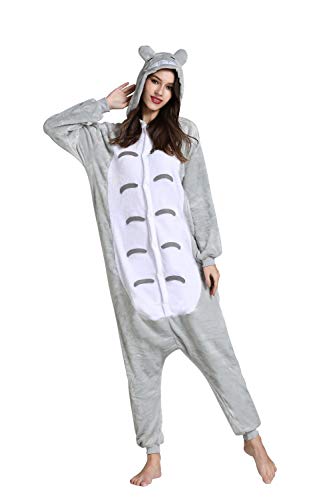 Yimidear® Unisex Cálido Pijamas para Adultos Cosplay Animales de Vestuario Ropa de Dormir Halloween y Navidad(XL, Vecino Totoro)