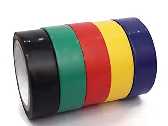 On Blow PVC Insulation Electrical Tape | Multicolor (Pack of 6) Each Roll 8 Meter