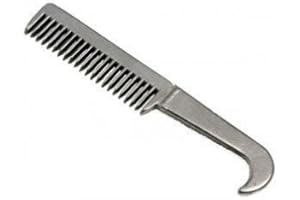 William Hunter Equestrian 5055721718296 Mähnenverziehkamm aus Metall, Griff kann au? Erdem benutzt Werden um die Mähne abzuteilen