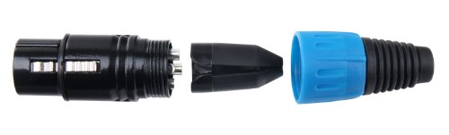 Pronomic Steckerset XLR-Male 5-Stück, XLR-Female 5-Stück (zur Kabelkonfektionierung, Montage, Hochwertige Spannzangen-Zugentlastung, stabiles Druckguss-Gehäuse) farbig - 4