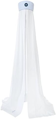 Canopy Cot Nordic Coast | Bed Sky Blue 160 x 240 | 100% Pure White Cotton | Great Baby Bed Canopy Four Poster Bed Drapes Baby Blue