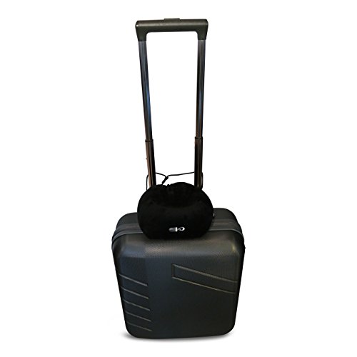 Nackenkissen von evo-cative – anschmiegsamer Memory-Schaum – Nackenhörnchen mit integrierter Handytasche und Aufbewahrungstasche (Schwarz) - 3