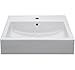 Produktbild CAVADORE Waschbecken CERAVID VIENTA / Aufsatzwaschbecken eckig / Keramik Waschbecken mit Hahnloch und Überlaufloch / DIN Anschlüsse / 60 x 46 x 14 cm (L x B x H)