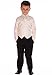 4-Piece Boys Black & Cream Suit