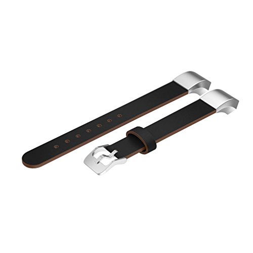 Preisvergleich Produktbild Hunpta Ersatz Band Strap Lederarmband für Fitbit Alta HR Smartwatch (Schwarz)