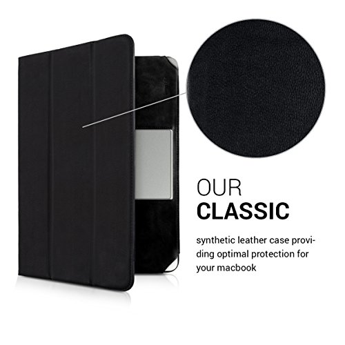 kwmobile Smart Cover Case für Apple MacBook Air 13″ (Modelle ab Mitte 2011) aus Kunstleder mit Aufstellfunktion in Schwarz - 2