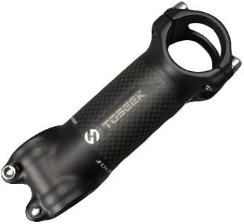 TOSEEK Replacement Stem Bike Road Cycling MTB Mountain Bike Aluminium Alloy + Carbon Fiber Handlebar Stem, 31.8 * 60/70/80/90/100/110/120mm Degree 6 and 17