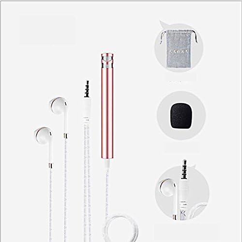 CCLOON Mini Portable Condenser Microphone MIC with Pencil Shape a Ball-type Anti-wind foam a Cap Storage Bag a Earphone for Smartphone and Tablet Studio Broadcasting Youtube Podcasting Karaoke