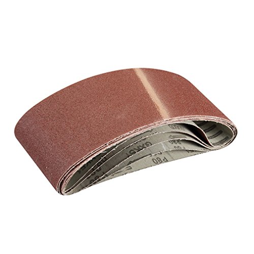 Silverline 363320 Schleifbänder, 100 x 610 mm, 5er-Pckg. 80er-Körnung