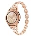 Produktbild FeiliandaJJ Ersatzarmbänder Für Samsung Galaxy Watch 42mm/46mm, Armbänder Damen Metall Kristall Uhrenband Uhrenarmbänder Replacement Watch Band Smart Watch Zubehör (Rose Gold(46mm))