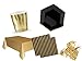 Produktbild PS Partyset-Partygeschirr Gold schwarz 46 teilig bis 12 Personen Teller Becher Servietten Geburtstagsset Grillparty Silvester Party Komplettset