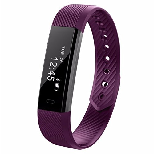 Pulsera Actividad, EIVOTOR Pulsera Inteligente, Fitness Tracker, Bluetooth 4.0, Resistente al agua IP67, Pantalla Táctil OLED, Podómetro, Monitor de Calorías, Monitor de Dormir, Monitor de Ritmo Cardíaco, Notificación de Mensajes como WhatsApp para Android, IOS, etc.