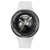 ODM Focus Camera AE-1' Quarz Edelstahl IP Schwarz Silikon Weib Unisex Uhr