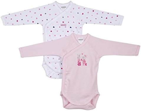Absorba Underwear Baby Girls' Body Cache-Coeur Essentiels 6l62126-Ra Bodysuit, Pink (Dragée 32), 3-6 Years (Manufacturer Size: 3M) Pack Of 2