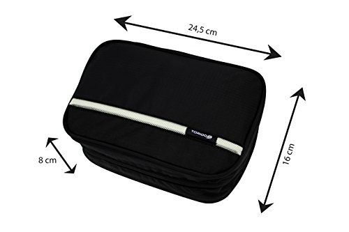 Torido Premium Kulturtasche zum Aufhängen, wasserdichte Waschtasche, faltbarer Kulturbeutel mit Haken fürs Reisen, verschiedene Fächerarten - 3